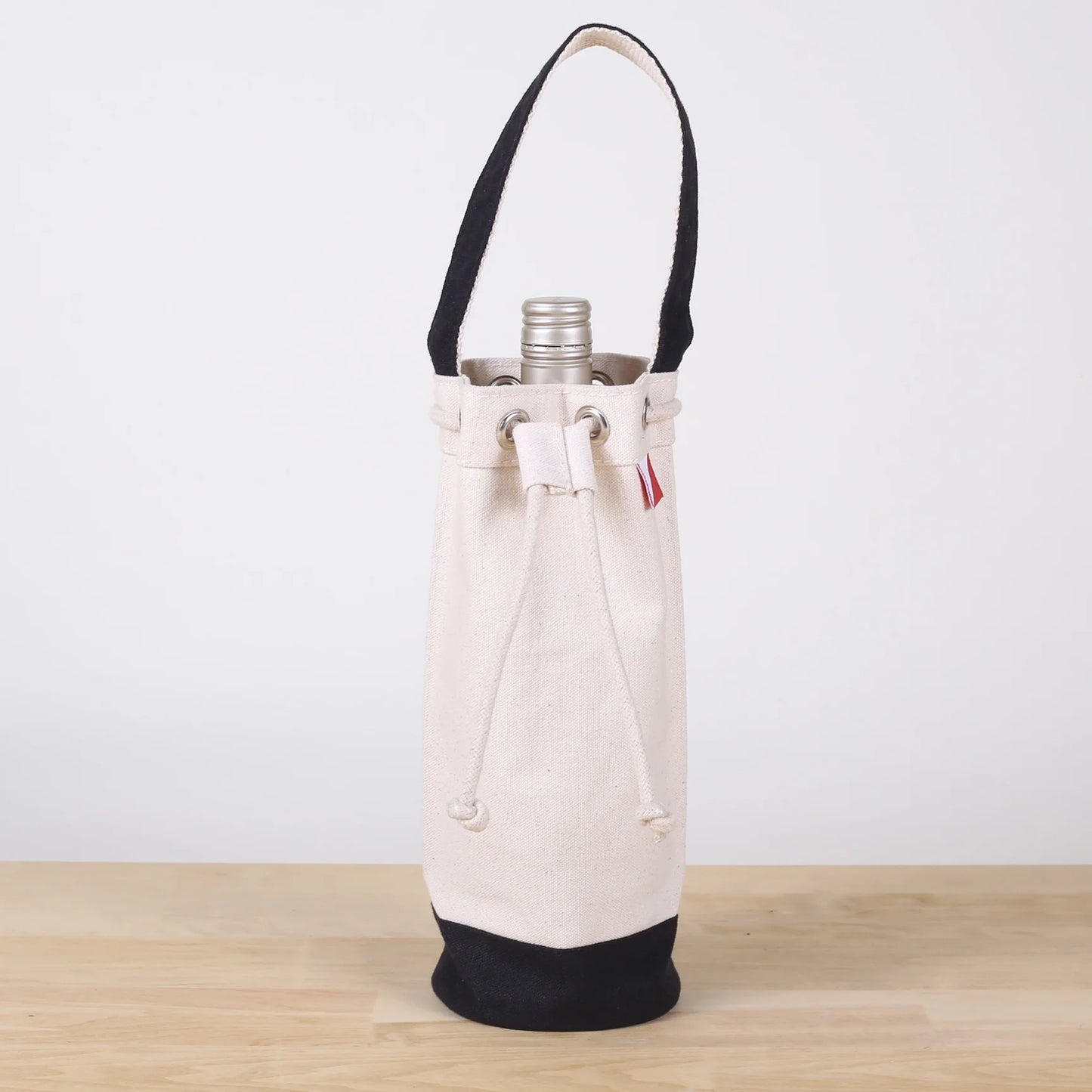 Single Bottle Canvas Wine Tote