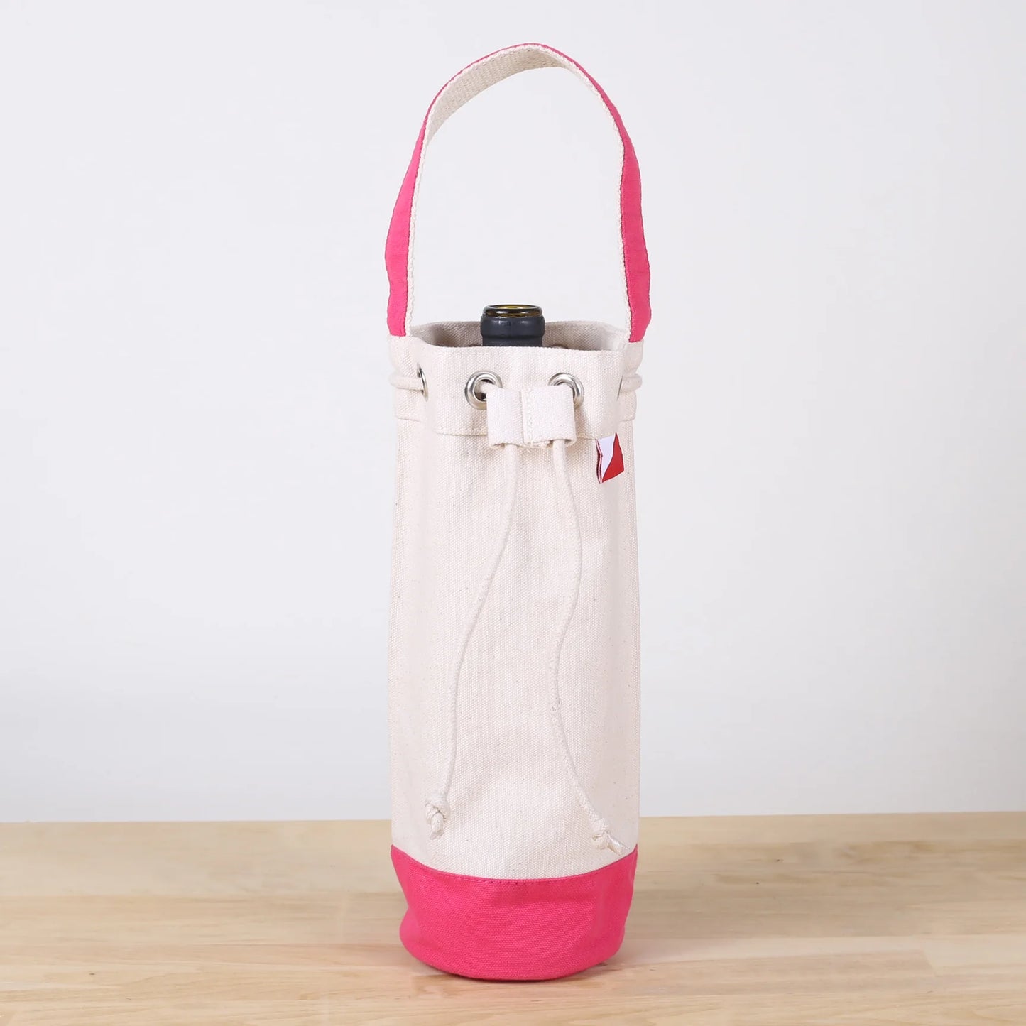 Single Bottle Canvas Wine Tote