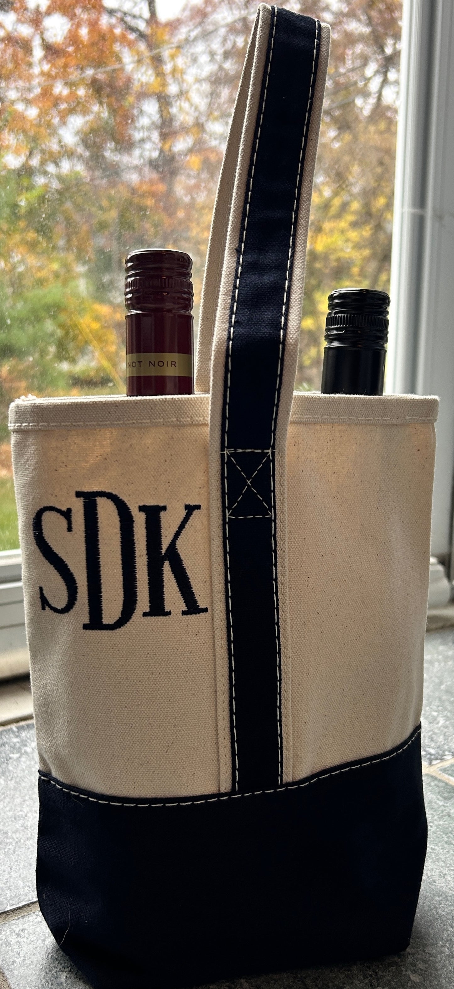 Double Bottle Canvas Wine Tote
