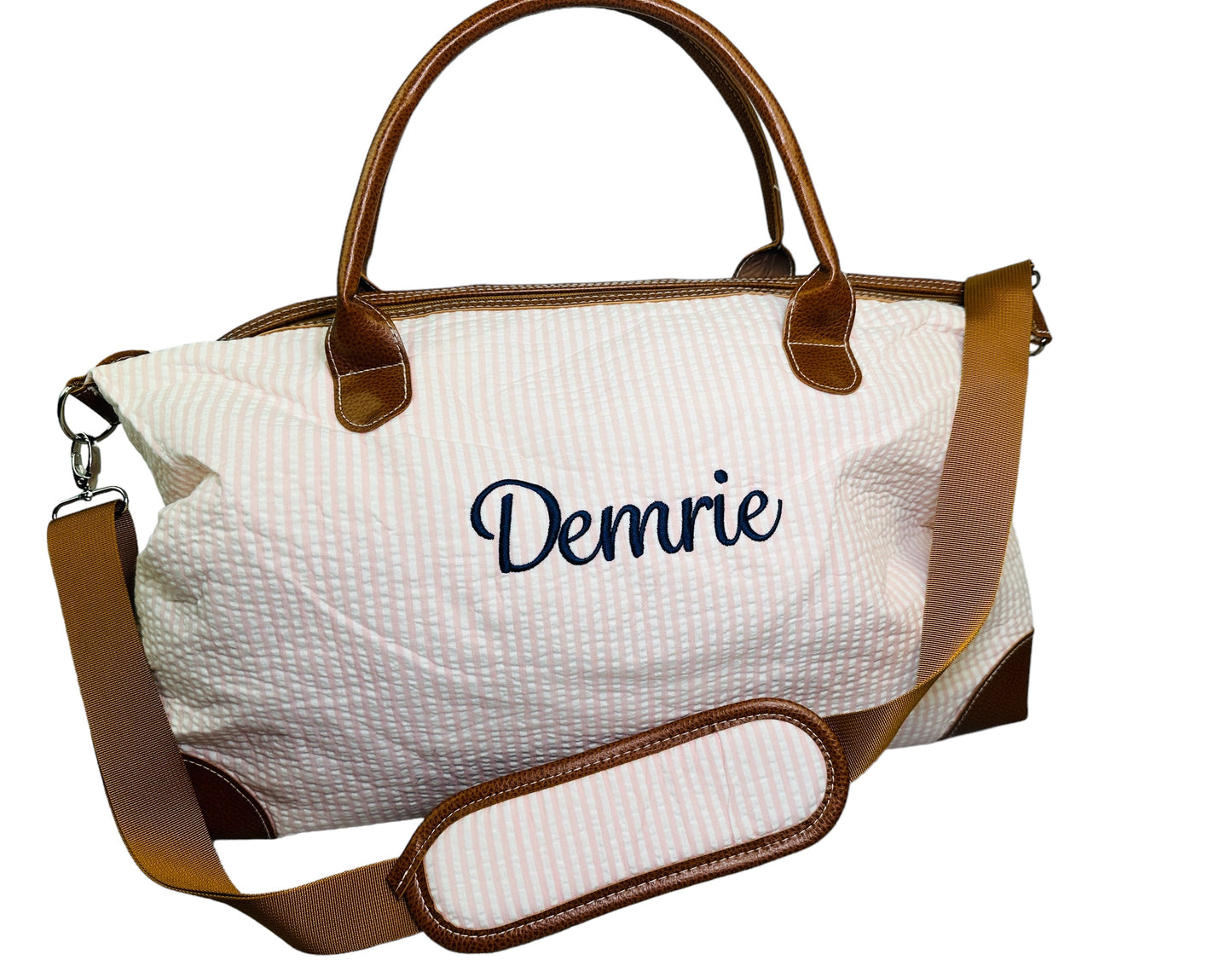 Seersucker Weekend Travel Bag