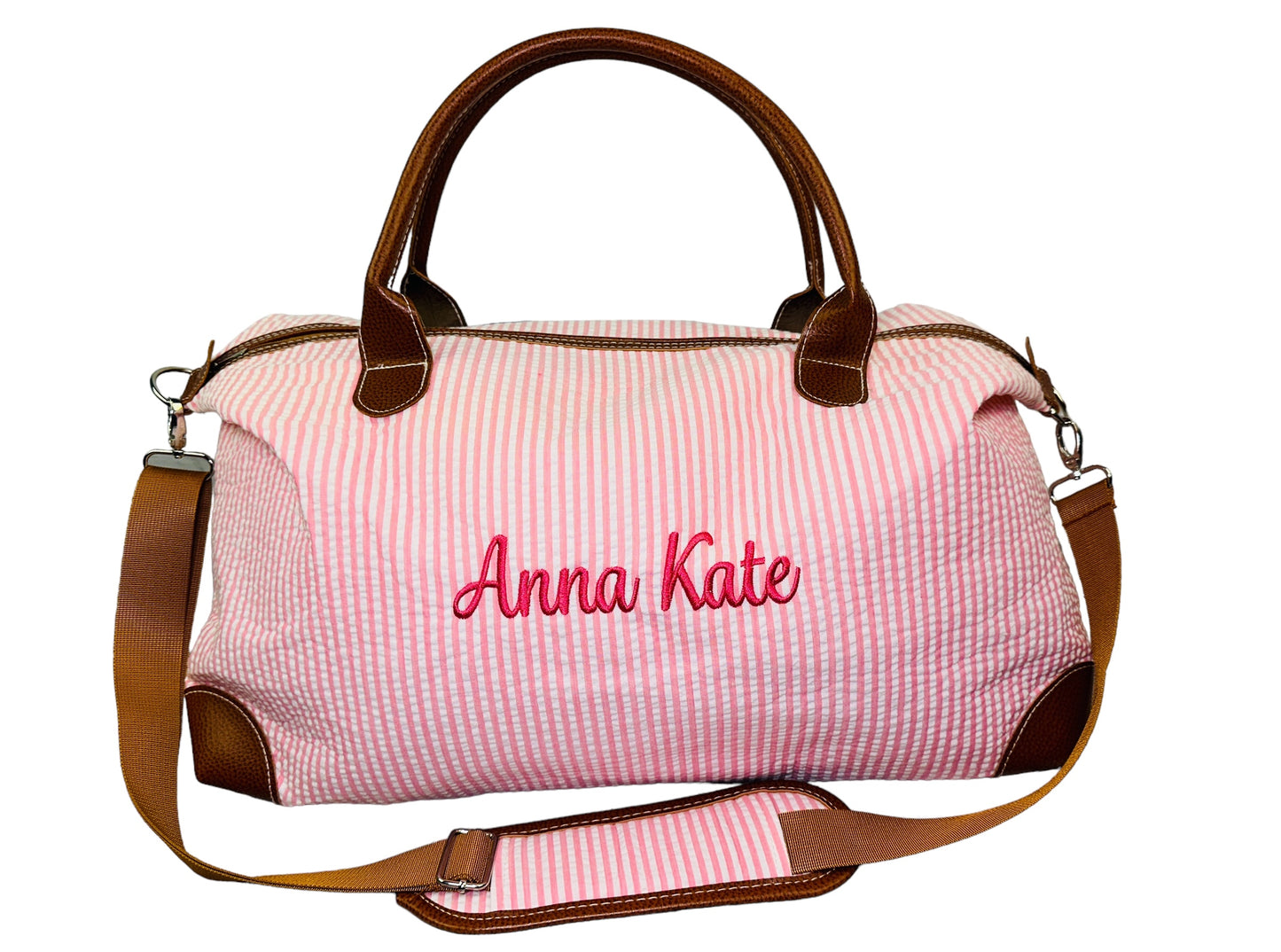 Seersucker Weekend Travel Bag