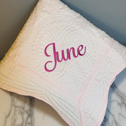 Quilted Heirloom Baby Blanket - Monogrammed