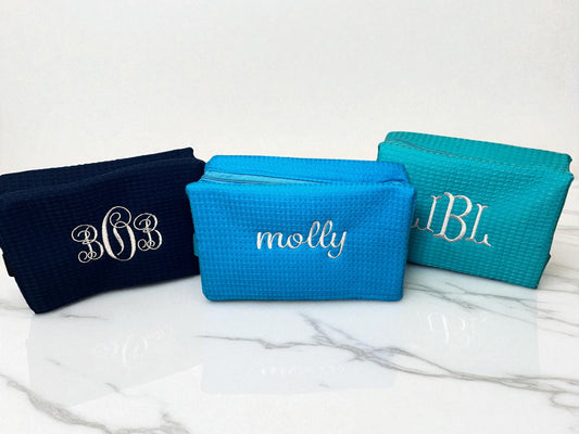 Waffle cosmetic travel bag