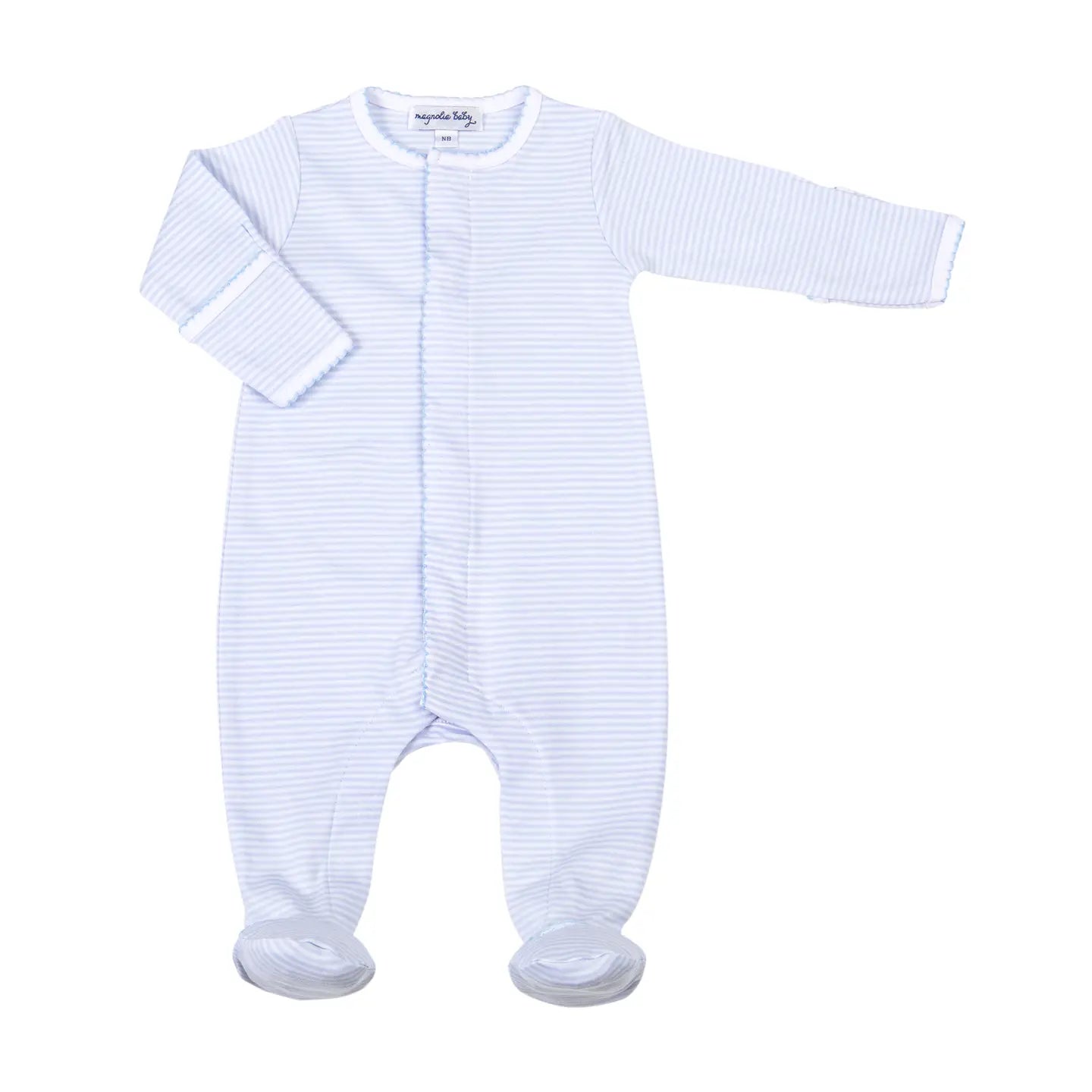 Striped Onesie with Picot Trim