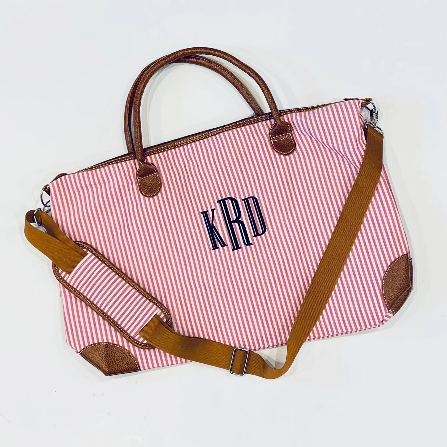 Seersucker Weekend Travel Bag