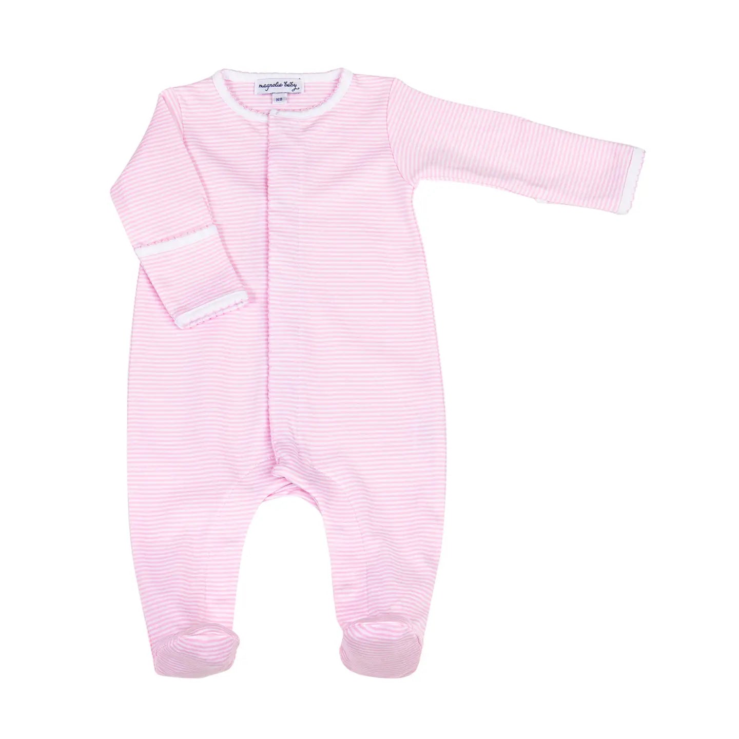 Striped Onesie with Picot Trim