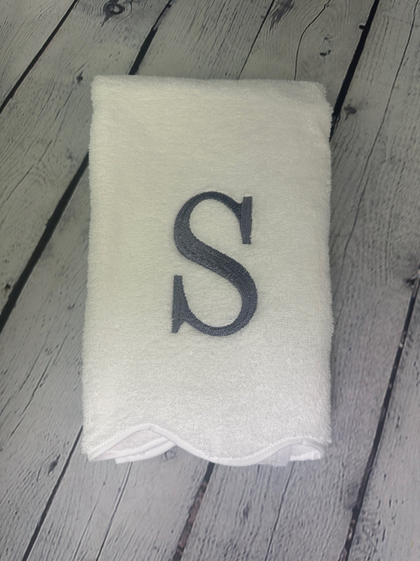 Luxe Scalloped Towel with Custom Piping